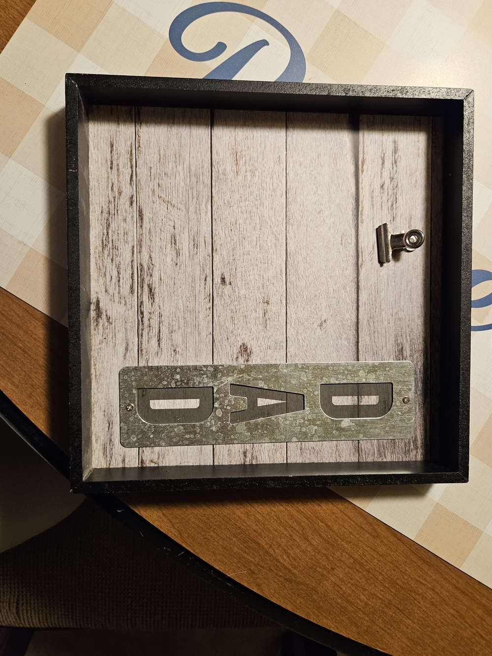 & Other Stories Black Framed 'DAD' Metal Plaque Wall Accent
